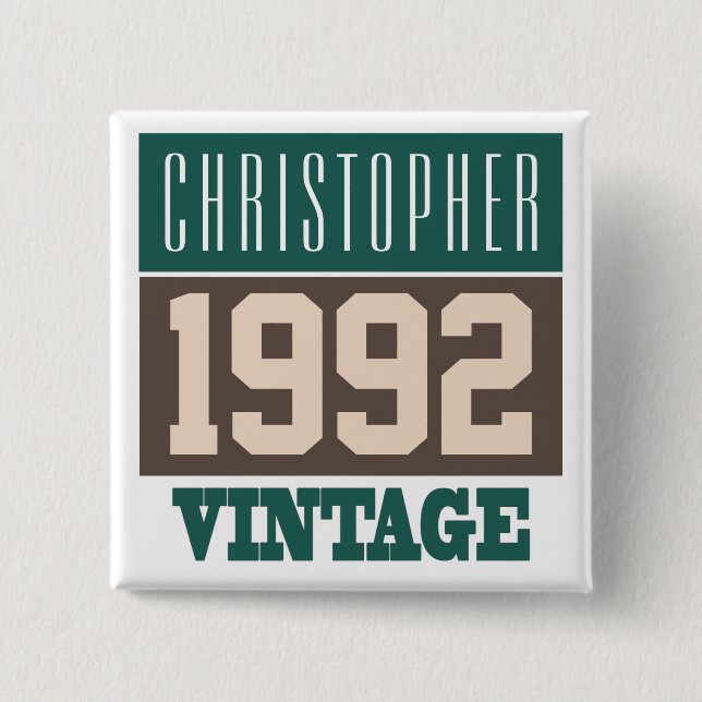 Name with Year 1992 Button (Vorderseite)