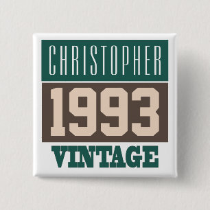 Name with Year 1993 Button