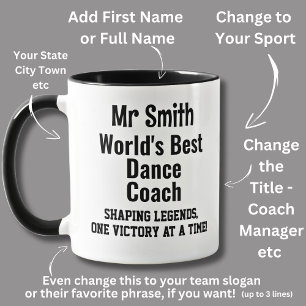 Name, World Best Dance Dance Coach Tasse