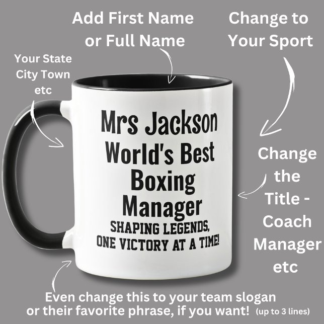 Name, Worlds Best Boxing Team Manager Tasse (Von Creator hochgeladen)