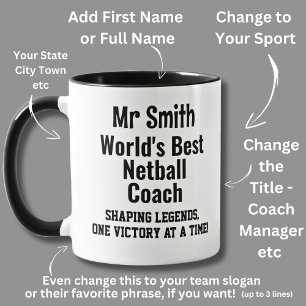 Name, Worlds Best Netball Coach Tasse