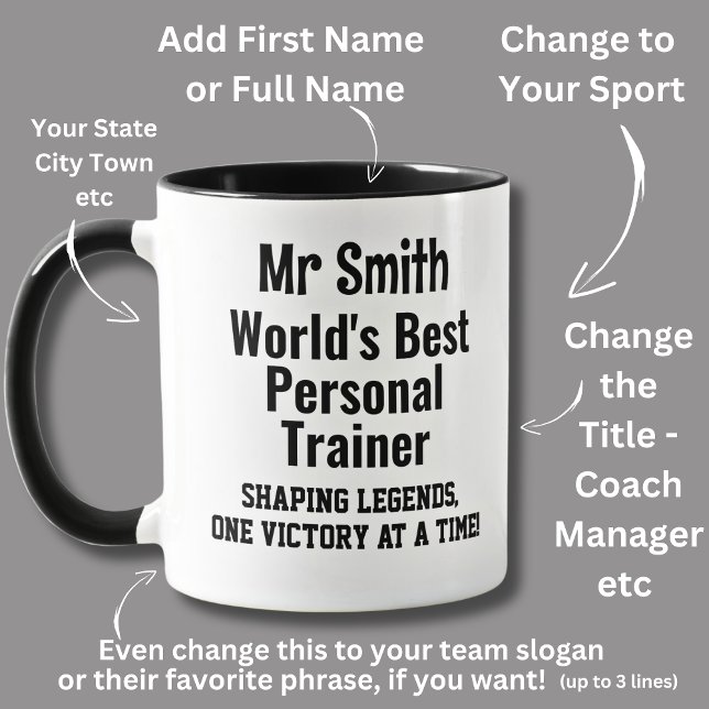 Name, Worlds Best Personal Trainer Tasse (Von Creator hochgeladen)
