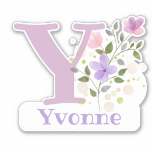 Name Yvonne mit dem Buchstaben Y Aufkleber Ausschn