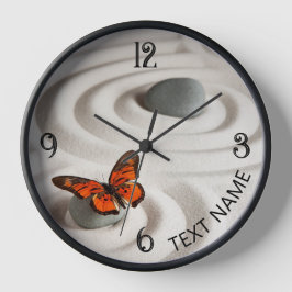 Name, Zen Garden 10,75-in-Acrylmauer-Uhr Runde Wanduhr