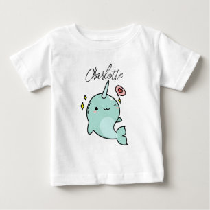 Name zu Narwhal hinzufügen - Geschenk für Narwhal Baby T-shirt