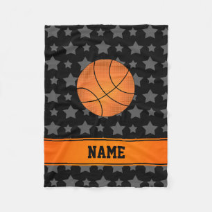 Namebasketballschwarzsterne Fleecedecke