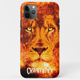 Named Flaming Lion Face Case-Mate iPhone Hülle