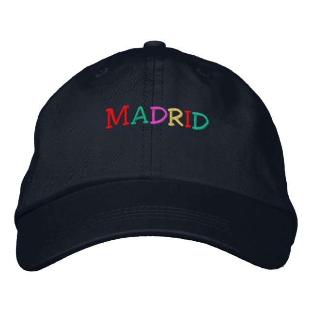 Namedrop Nation_Madrid mehrfarbig Bestickte Baseballkappe (Vorderseite)
