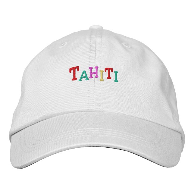 Namedrop Nation_Tahiti mehrfarbig Bestickte Kappe (Vorderseite)