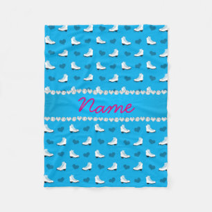 Namehimmelblau-Skate und blauer Streifen der Fleecedecke