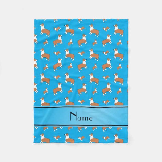 Namehimmelblau Walisercorgi Pembrokehunde Fleecedecke (Vorderseite)