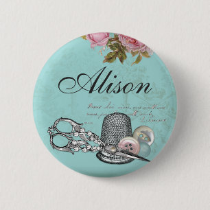 Namen-Abzeichen-Button im Nähdesign Button