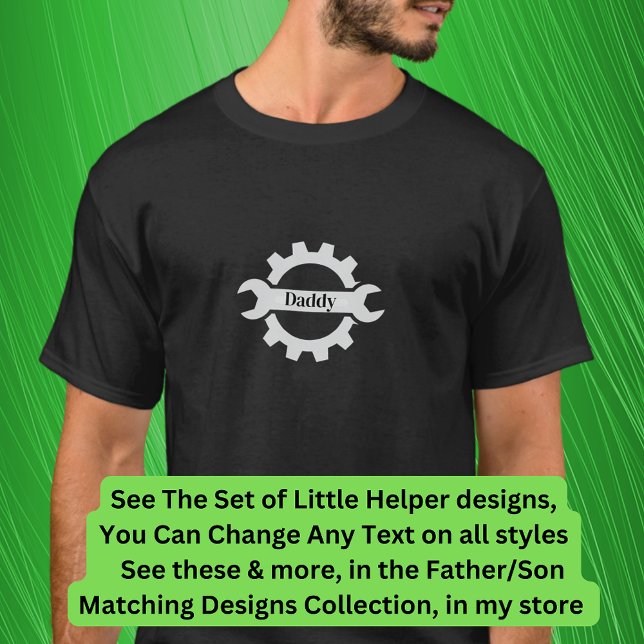 Namen Daddy Mommy Wrench Gear Workshop T - Shirt h (Von Creator hochgeladen)