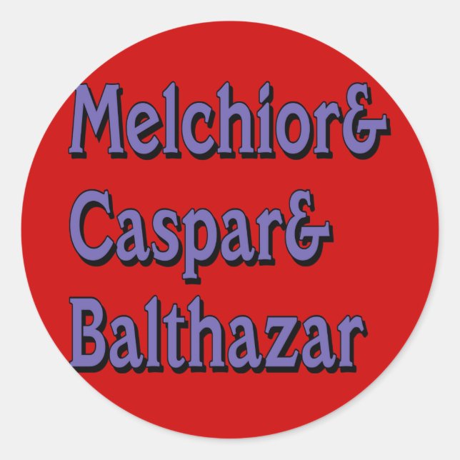 Namen der drei Wisamen Runder Aufkleber (Vorderseite)