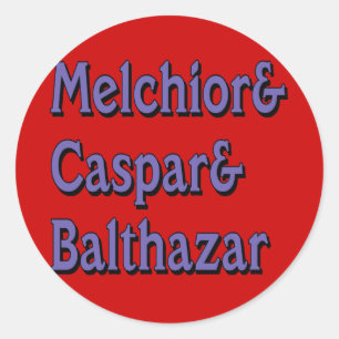 Namen der drei Wisamen Runder Aufkleber