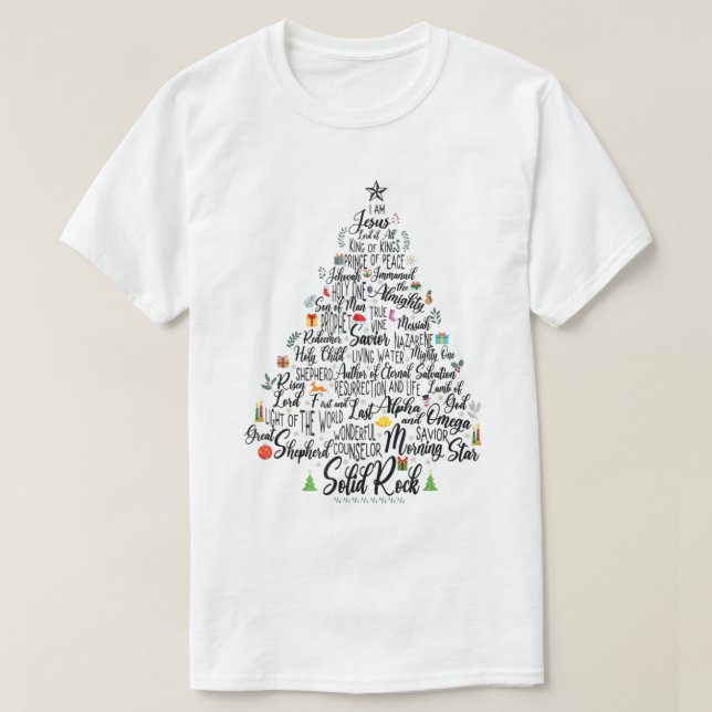 Namen der Familie Jesu Weihnachtsbaum pajama T-Shirt (Design vorne)