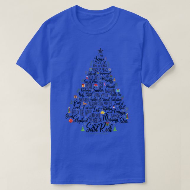 Namen der Familie Jesu Weihnachtsbaum pajama T-Shirt (Design vorne)