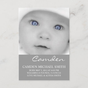 Namen der Foto-Geburts-Mitteilungs-  Ankündigung