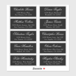 Namen der Gäste Anschrift Personalisiertes Versand Aufkleber