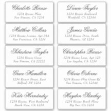 Namen der Gäste Anschrift Personalisiertes Versand