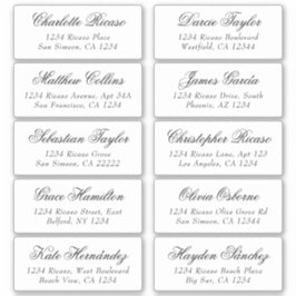 Namen der Gäste Anschrift Personalisiertes Versand Aufkleber