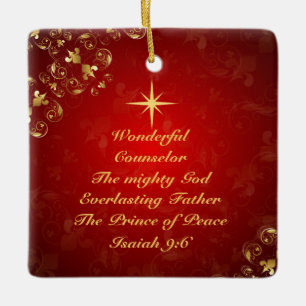 Namen der Gottesbibel Verse Isaiah 9:6, Personalis Keramikornament