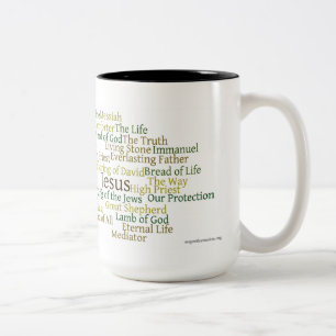 Namen der Kaffee-Tasse Jesuss 15oz Zweifarbige Tasse