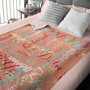 Namen der Lachsfarbe Fleecedecke