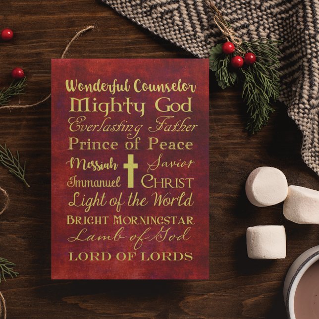 Namen der Personalisierten Weihnachtskarte Jesu Feiertagskarte (Von Creator hochgeladen)