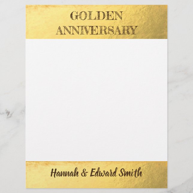 Namen des 50. Goldenen Hochzeitstages (Vorderseite)