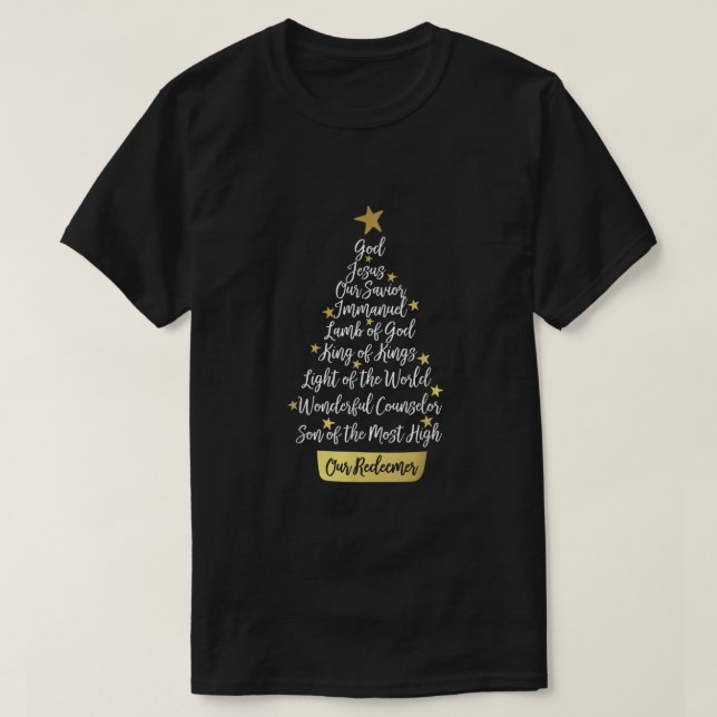Namen des Christlichen Glaubens Christbaum T-Shirt (Design vorne)