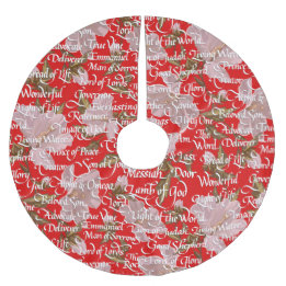 Namen des Christus-Weihnachtsbaumrock Polyester Weihnachtsbaumdecke