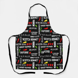 Namen des Jamaikanischen Koch Hot Spice Chilis Schürze