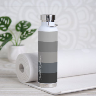 NAMEN DES PATTERS "GRAY MONOCHROME FARBE STRIPE LI TRINKFLASCHE