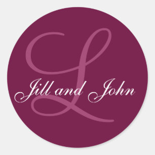 Namen Erstmalige Monogram L Wedding Favor Stickers