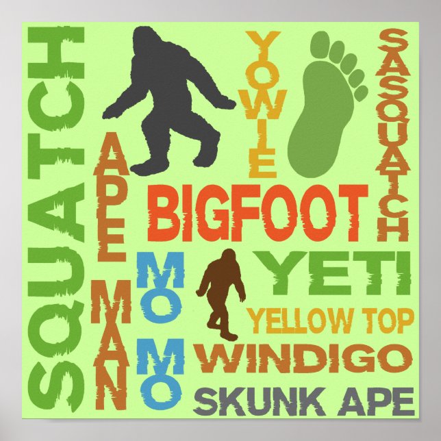 Namen für Bigfoot Poster (Vorne)