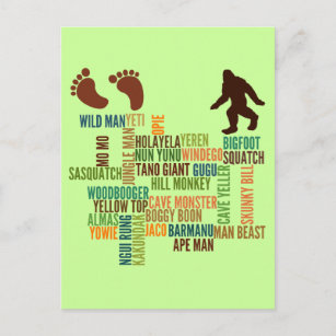 Namen für Bigfoot Postkarte