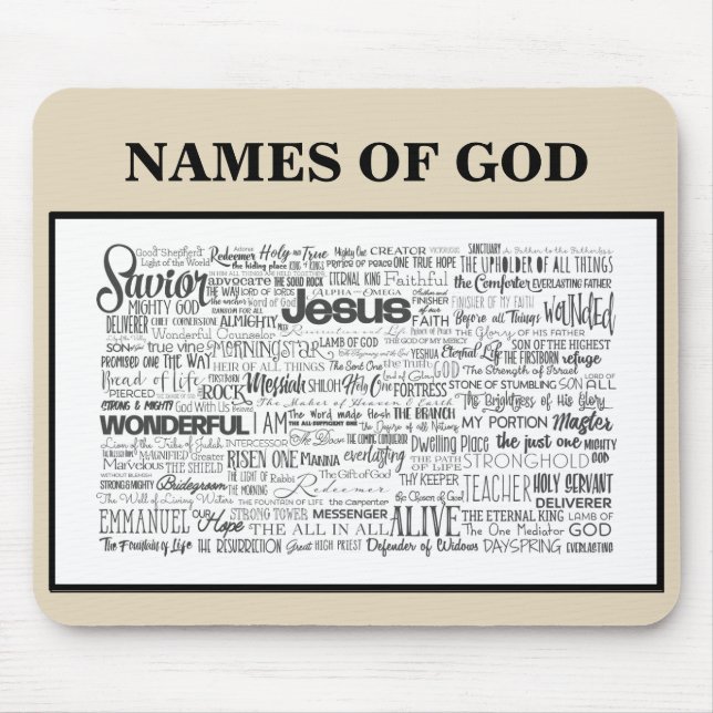 Namen Gottes auf Tan Mousepad (Vorne)