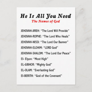 Namen Gottes Postkarte