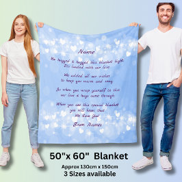 Namen hinzufügen, jeden Text ändern, den wir in di Fleecedecke