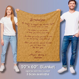 Namen hinzufügen, jeden Text ändern, den wir in di Fleecedecke