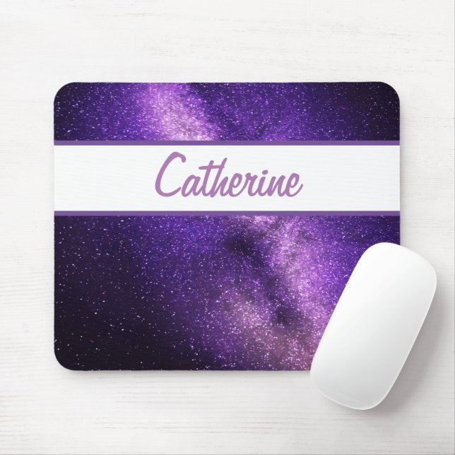 NAMEN hinzufügen - Lila Platz Mousepad (Mit Mouse)