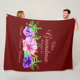 Namen hinzufügen oder bearbeiten - Dieses Oma gehö Fleecedecke