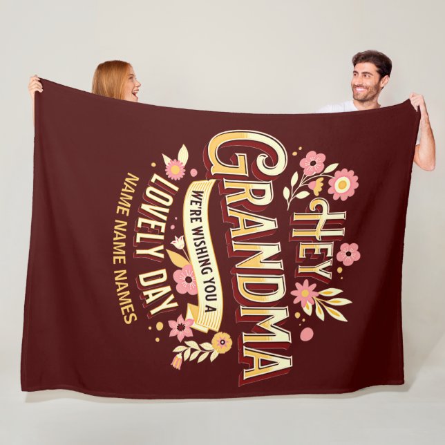 Namen hinzufügen Oma Wir wünschen Ihnen einen schö Fleecedecke (Beispiel)