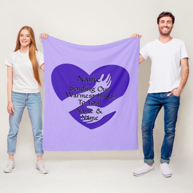 Namen hinzufügen verändert das gesamte Textherz un Fleecedecke (Beispiel)