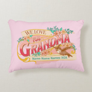 Namen hinzufügen Wir Liebe Sie Oma für Großmutter  Dekokissen