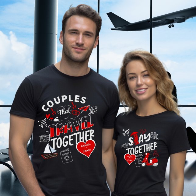Namen im Herz - Matching - Couple Travel Outfit T-Shirt (Von Creator hochgeladen)