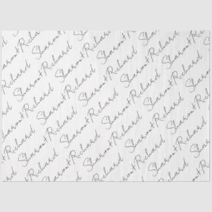 Namen in Schwarz-Weiß-Schriftzeichen-Hochzeit Seidenpapier