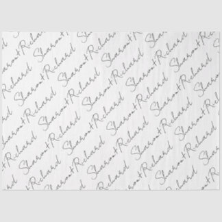 Namen in Schwarz-Weiß-Schriftzeichen-Hochzeit Seidenpapier