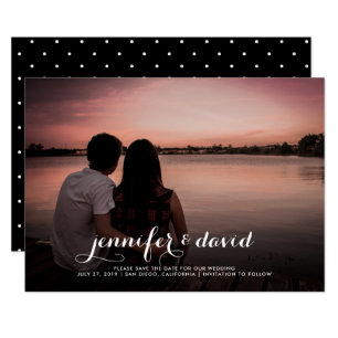 Namen in Skript   Save the Date Foto